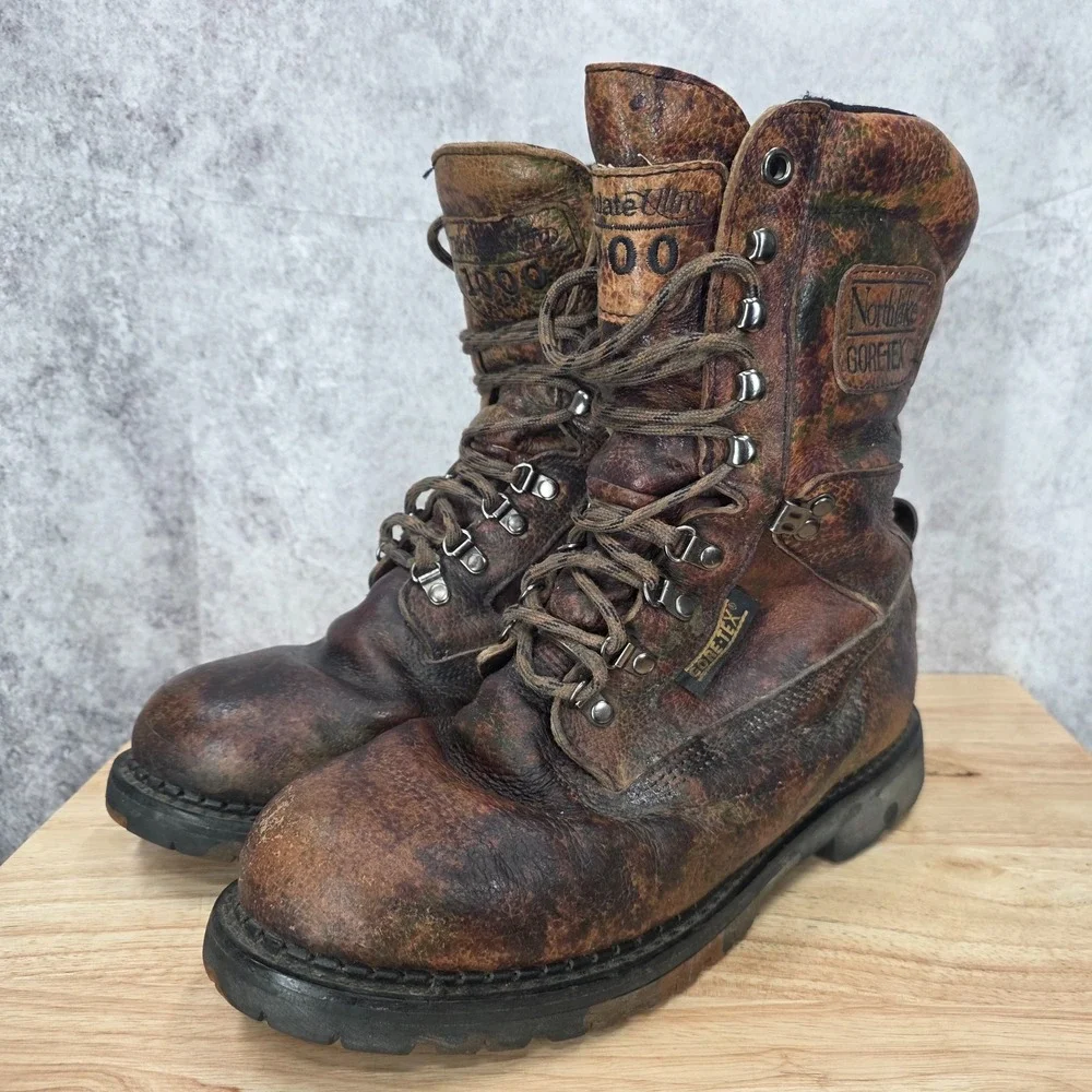 Northlake Boots Mens 10 Wide Brown Leather Hunting Goretex Thinsulate 1000